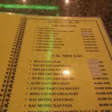 Thực đơn- Quán Ăn Ẩm Thực Chay Lạc Việt