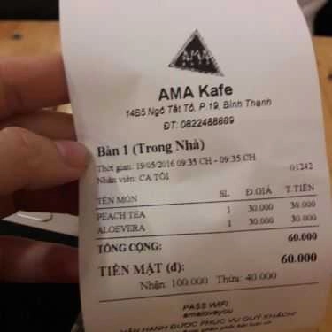Tổng hợp- Cafe AMA Kafé - Ngô Tất Tố