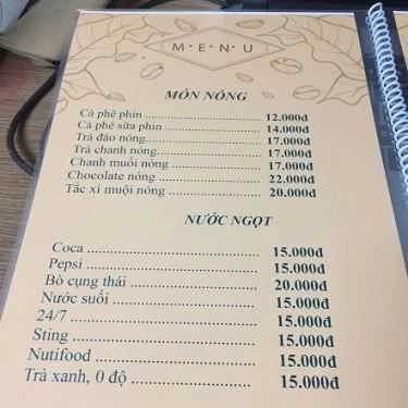 Thực đơn- An Coffee - Tân Thới Nhất 6