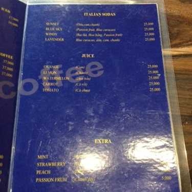 Thực đơn- An Coffee - Trịnh Văn Cấn
