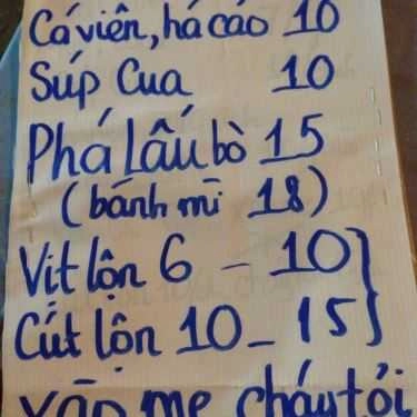 Thực đơn- Ăn Vặt Bờ Kè - Trường Sa