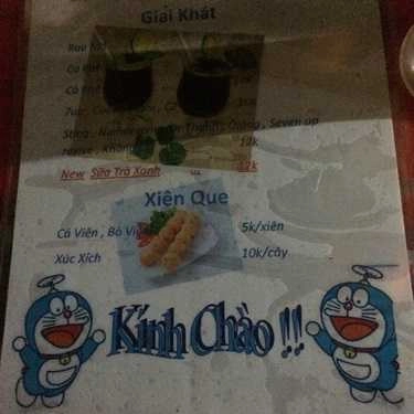 Thực đơn- Ăn Vặt Cây Quéo