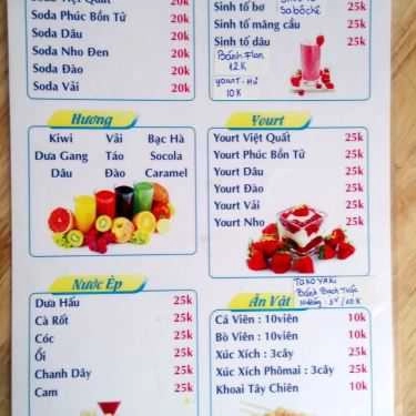 Thực đơn- Cafe Homemade - Ăn Vặt & Trà Sữa