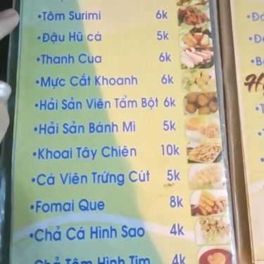 Thực đơn- Ăn Vặt Lúa