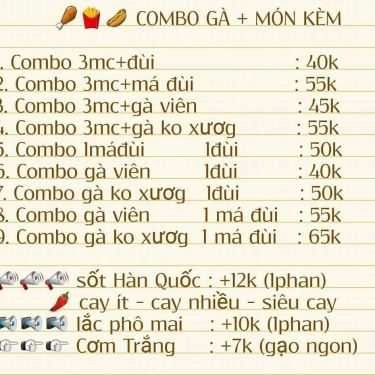 Thực đơn- Ăn Vặt Món Hàn