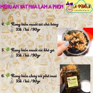 Thực đơn- Ăn Vặt A Phón - Shop Online