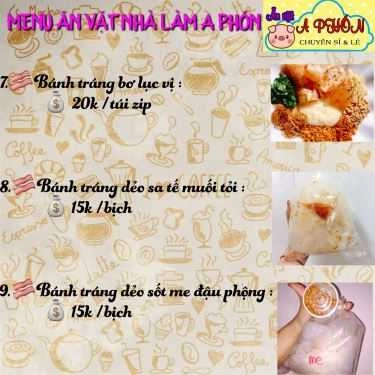 Thực đơn- Ăn Vặt A Phón - Shop Online