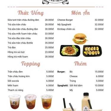 Thực đơn- Ăn Vặt Thị Mẹt - Trần Não