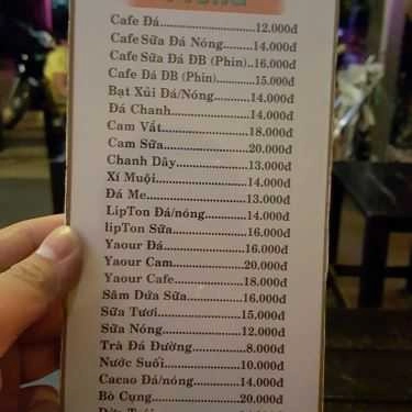 Thực đơn- Ana Coffee