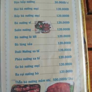 Thực đơn- Quán Nhậu Anh Mập - Bò Tơ Củ Chi & Hải Sản