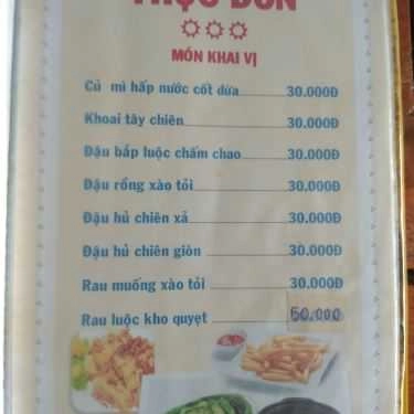 Thực đơn- Quán Nhậu Anh Mập - Bò Tơ Củ Chi & Hải Sản