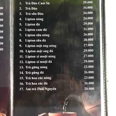 Thực đơn- Anna's Garden Cafe