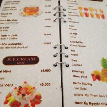 Thực đơn- Ara Coffee - CoopMart Nguyễn Thị Nhỏ