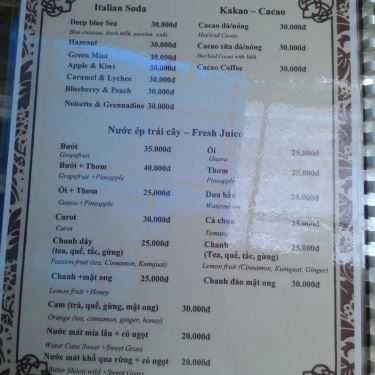 Thực đơn- Arabi Cafe