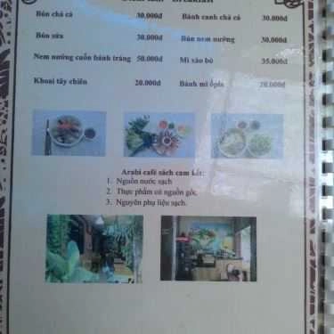 Thực đơn- Arabi Cafe