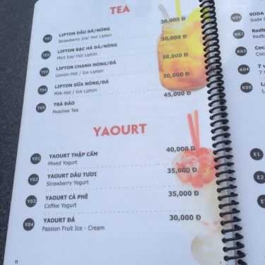 Thực đơn- Aroli Coffee - Chung Cư Imperia