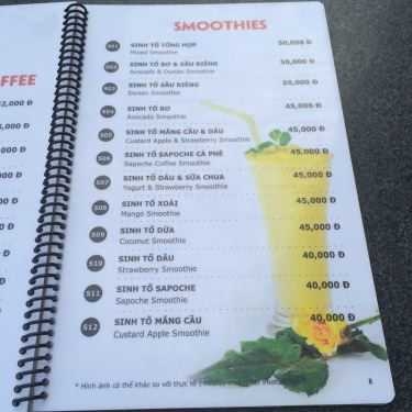 Thực đơn- Aroli Coffee - Chung Cư Imperia