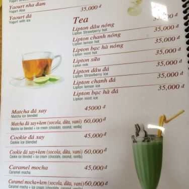 Thực đơn- Aroli Coffee - Sài Gòn Pearl