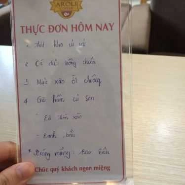 Thực đơn- Aroli Coffee - Sài Gòn Pearl