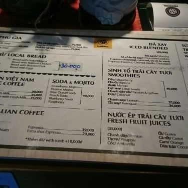 Thực đơn- B.délicieux Coffee