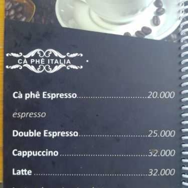 Thực đơn- B2B Cafe