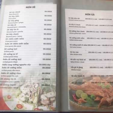 Thực đơn- Quán Nhậu Ba Cây Xoài - Chuyên Các Món Nướng