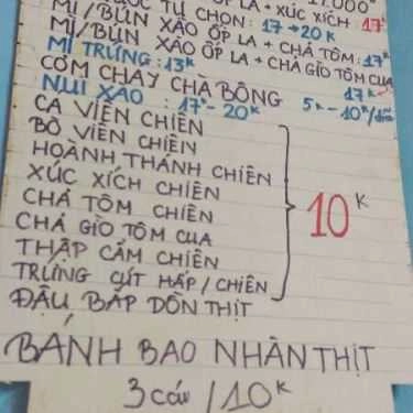 Thực đơn- Nước Sâm Bà Día - Trà Sữa & Ăn Vặt