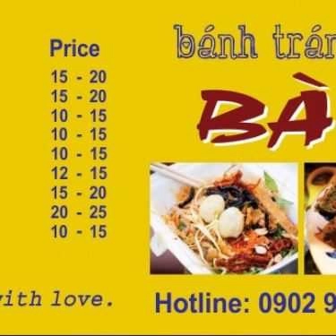 Thực đơn- Ăn vặt Bà Già - Bánh Tráng Homemade