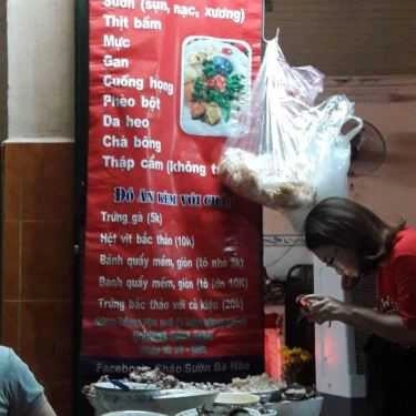 Thực đơn- Ăn vặt Bà Hào - Quán Cháo Sườn