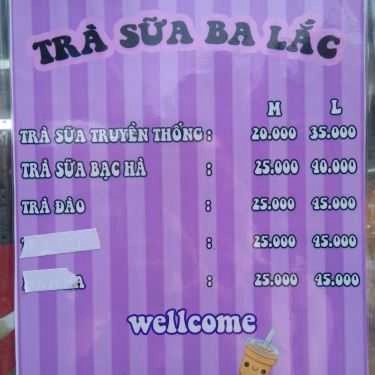 Thực đơn- Tiệm Bánh Bánh Mì Ba Lắc