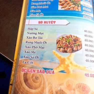 Thực đơn- Quán Nhậu Băng Tâm - Ốc & Lẩu Bắp Bò