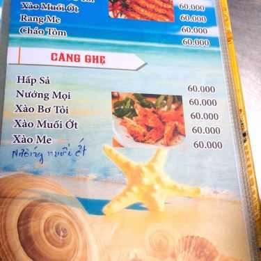 Thực đơn- Quán Nhậu Băng Tâm - Ốc & Lẩu Bắp Bò