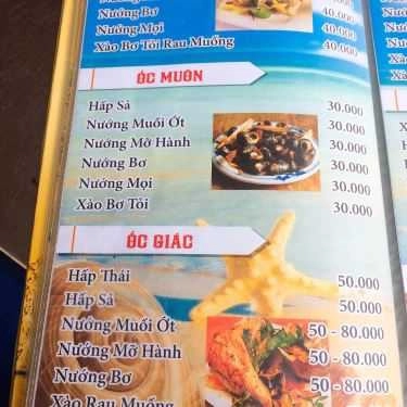 Thực đơn- Quán Nhậu Băng Tâm - Ốc & Lẩu Bắp Bò