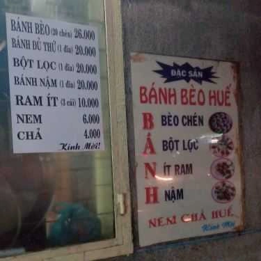 Thực đơn- Ăn vặt O Trinh - Bánh Bèo Huế - Cô Bắc