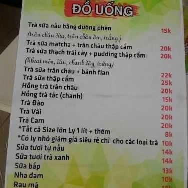 Thực đơn- Ăn vặt Bánh Bèo Mẹt