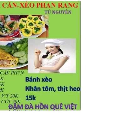 Thực đơn- Ăn vặt Tú Nguyên - Bánh Căn & Bánh Xèo Phan Rang