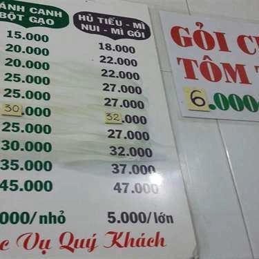 Thực đơn- Ăn vặt Bánh Canh Bột Gạo - Cách Mạng Tháng 8