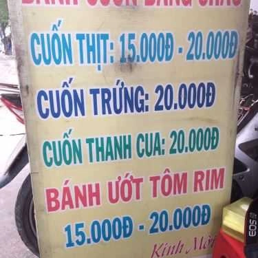 Thực đơn- Ăn vặt Bánh Cuốn Bằng Chảo