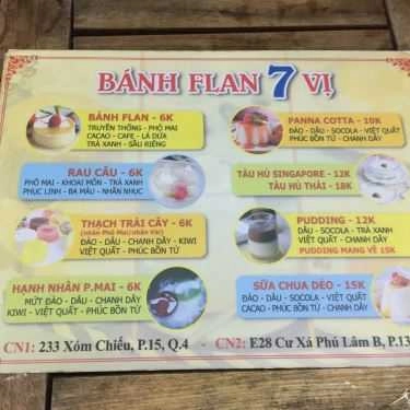 Thực đơn- Ăn vặt Bánh Flan 7 Vị - Cư Xá Phú Lâm B