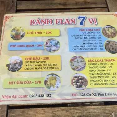 Thực đơn- Ăn vặt Bánh Flan 7 Vị - Cư Xá Phú Lâm B