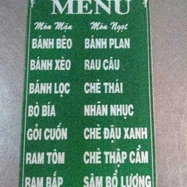 Thực đơn- Ăn vặt Bánh Flan & Bánh Bèo - Chợ Hạnh Thông Tây