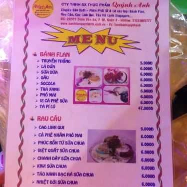 Thực đơn- Ăn vặt Bánh Flan Quỳnh Anh