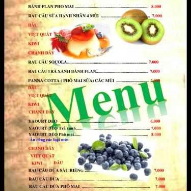 Thực đơn- Ăn vặt Cô Nga - Bánh Flan Thập Cẩm