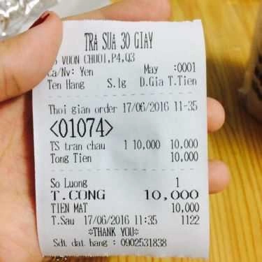 Thực đơn- Ăn vặt Bánh Mì 1 Phút 30 Giây - Đường Số 3