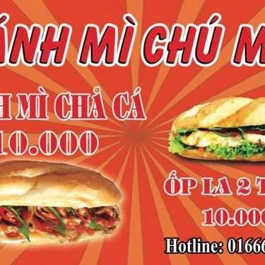 Thực đơn- Ăn vặt Chú Mập - Bánh Mì Chả Cá Nóng