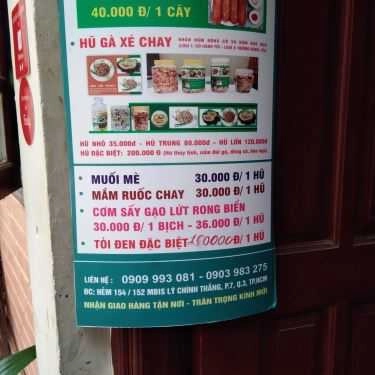 Thực đơn- Quán Ăn Bánh Mì Chay Hẻm 154