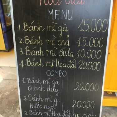 Thực đơn- Tiệm Bánh Hoa Đất - Bánh Mì Gà