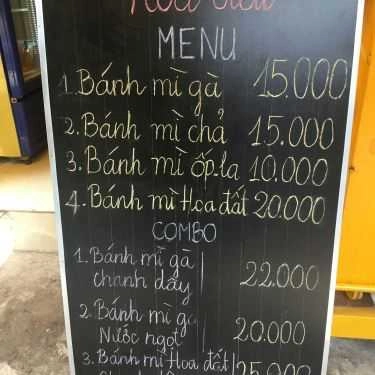 Thực đơn- Tiệm Bánh Hoa Đất - Bánh Mì Gà