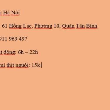 Tổng hợp- Tiệm Bánh Bánh Mì Hà Nội - Hồng Lạc