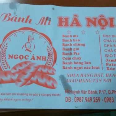 Thực đơn- Tiệm Bánh Bánh Mì Hà Nội - Huỳnh Văn Bánh